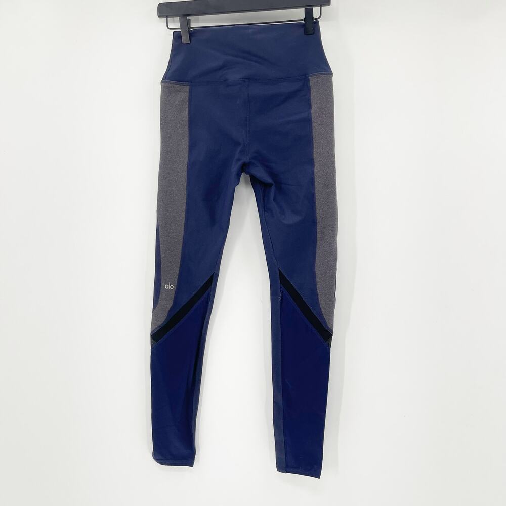 Alo Yoga Elevate Women's Blue Gray High Rise Leggings Pants Size S
